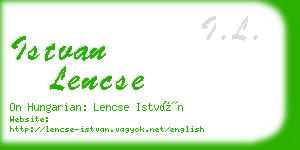 istvan lencse business card